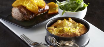 Filets mignons & clafoutis de pommes de terre Pompadour