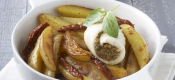 Filets de sole farcis à la tomate & pommes de terre Pompadour rissolées