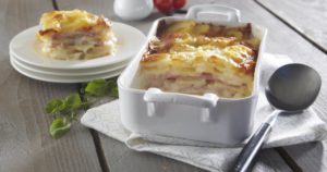 Lasagne de Pompadour au jambon