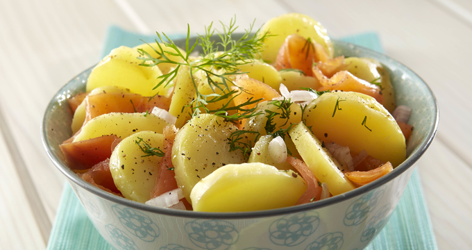 salade de pompadour à la truite fumée