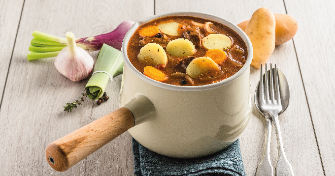 Boeuf sauté à la bière aux Pompadour