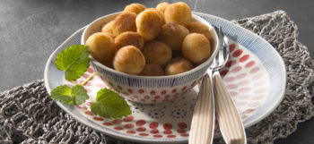Pommes noisettes de pommes de terre Pompadour farcies au Maroilles