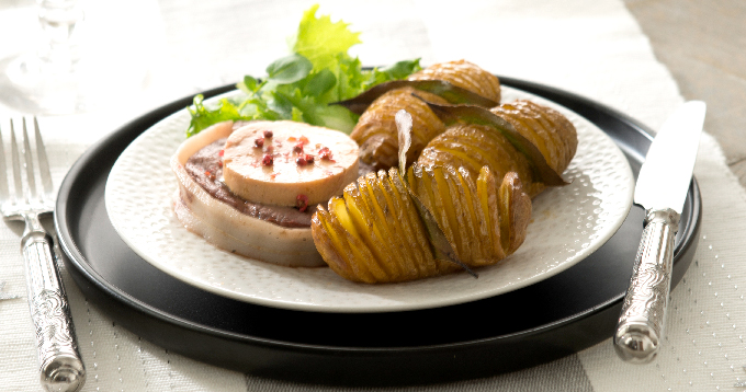 Tournedos Rossini & pomme de terre Pompadour hasselback