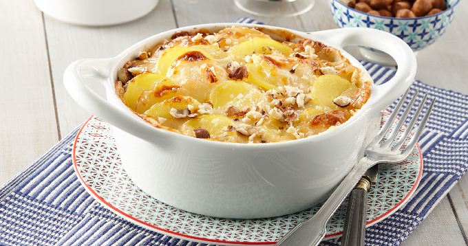 Gratin de pommes de terre Pompadour à la crème de Maroilles