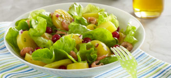 Salade aux pommes de terre Pompadour & crevettesSalade aux pommes de terre Pompadour & crevettes