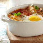 Oeufs cocotte aux pommes de terre Pompadour & ratatouille