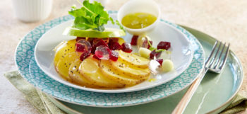 Salade de pommes de terre Pompadour à la gelée de pommes